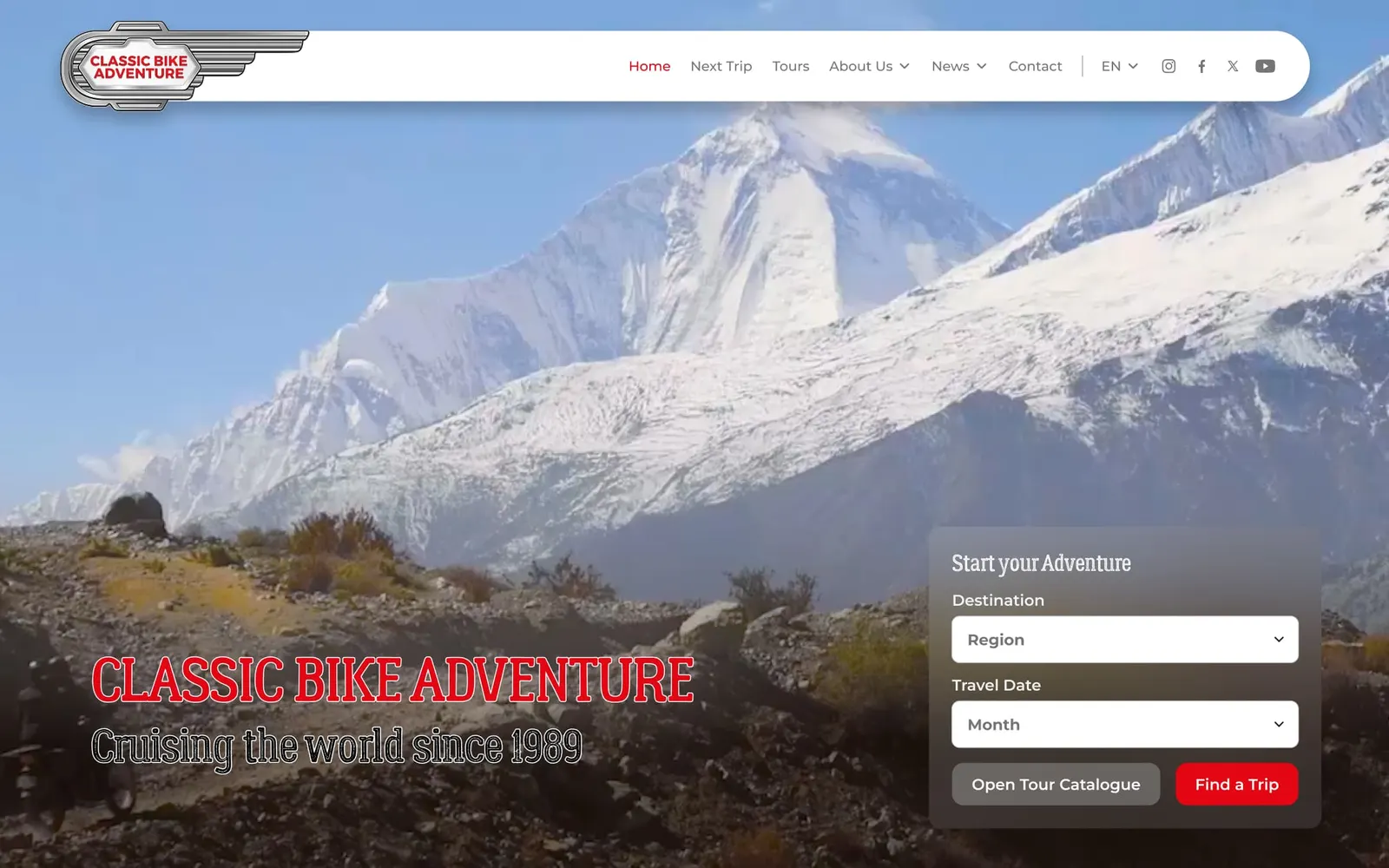 ภาพตัวอย่างการย้ายระบบด้าน Technical SEO ของ Classic Bike Adventure