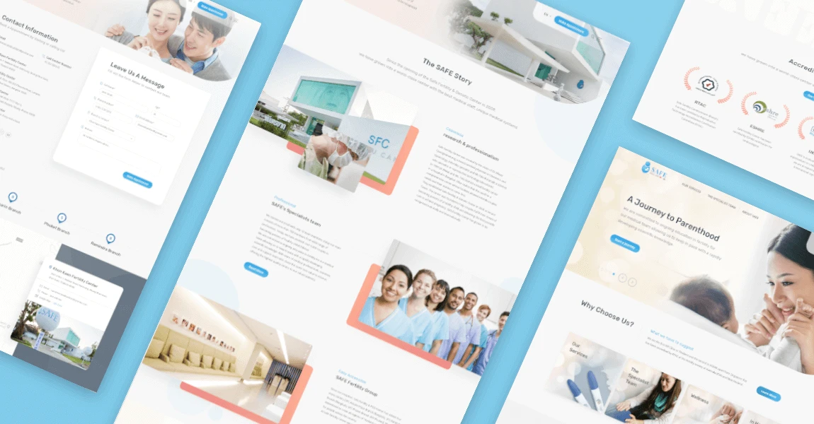 SAFE Fertility Center WordPress website