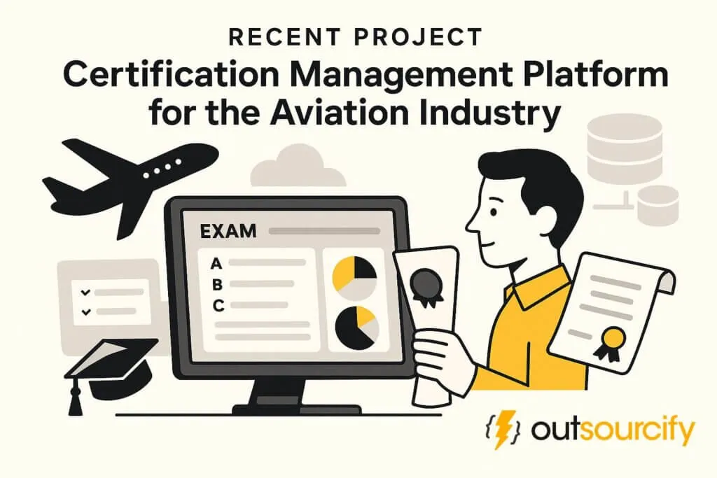 Aviation certification management platform illustration