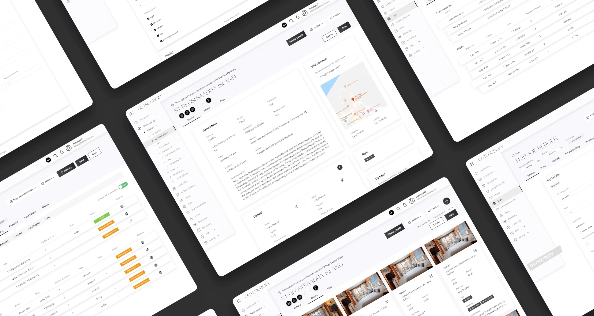 CRM web app, client portal, mobile application for a high end luxury travel agency