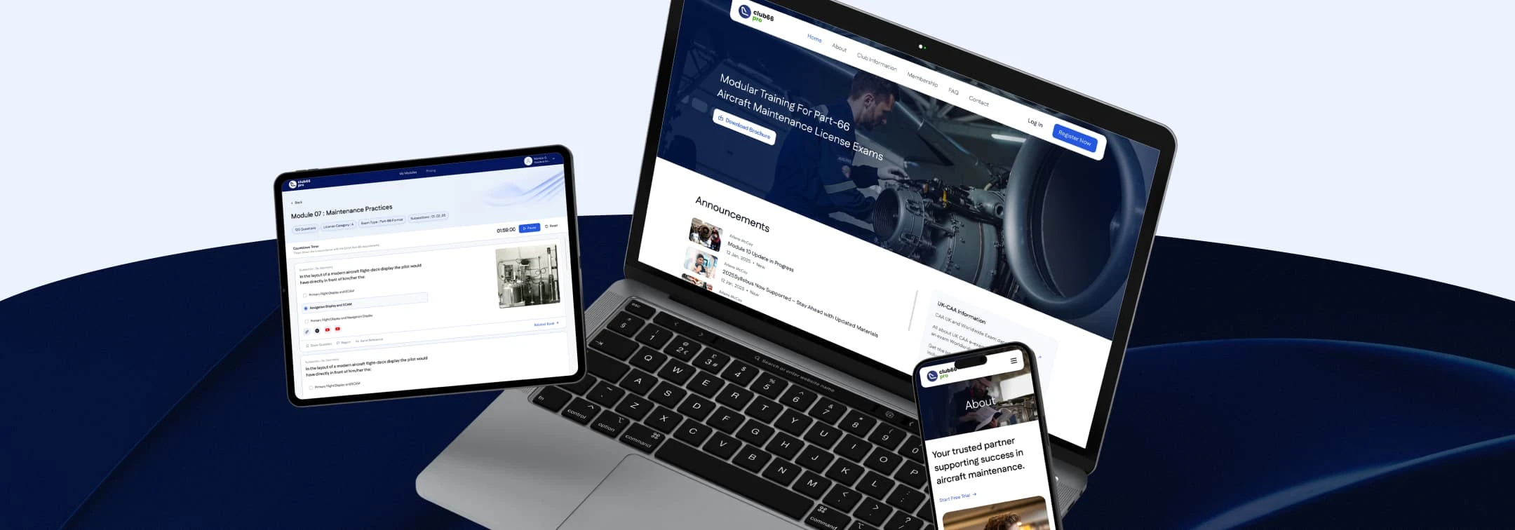 E-Learning & Membership Platform for Aircraft Maintenance Training