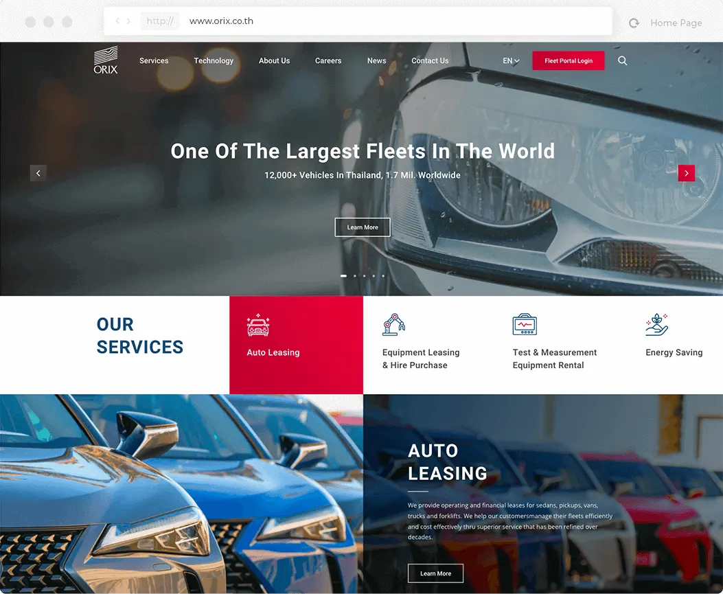 Leasing Company website, Outsoucify web agency bangkok, Thailand office, website, web app, php, symfony, mobile app, webdesign, ux design, website builded, e-commerce website, SEO, Hosting, wordpress, maintenance