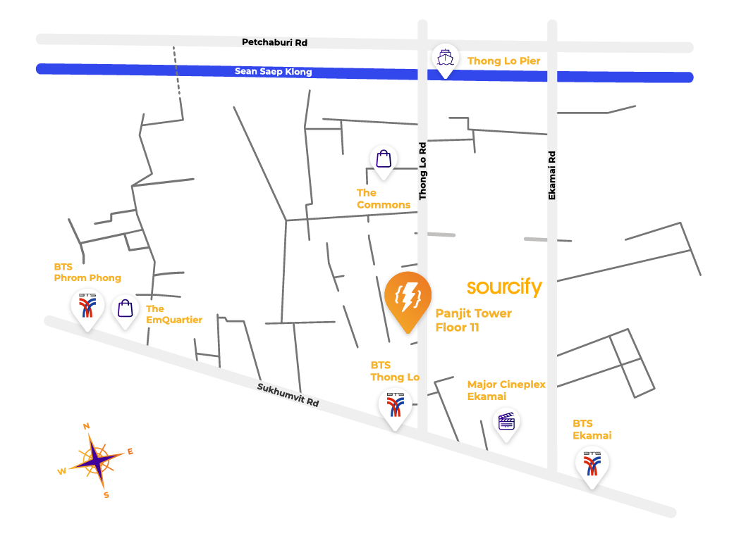 Map of Outsourcify office near BTS Thong Lo, Bangkok
