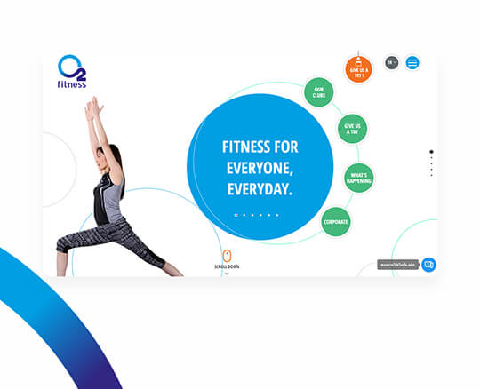 Fitness clubs group website design
