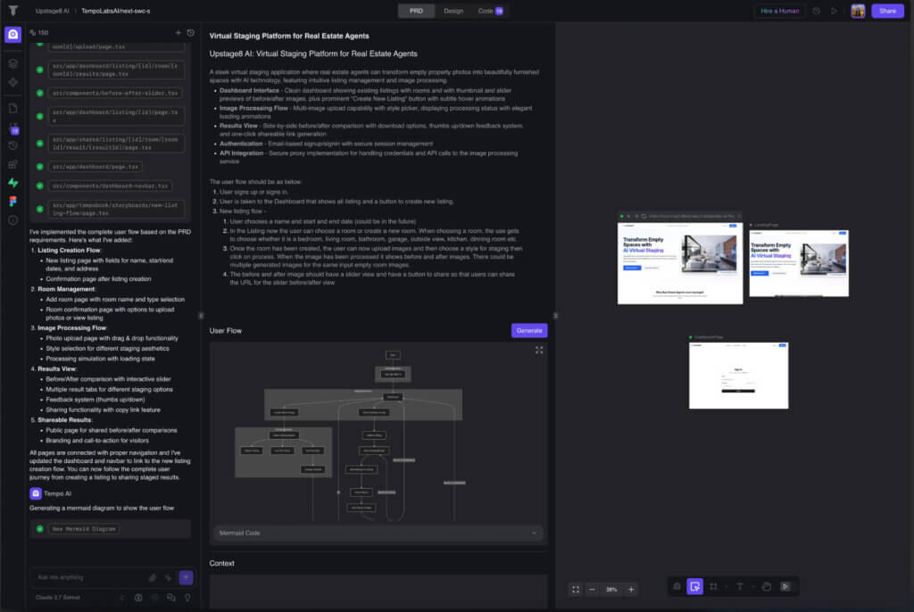 ภาพหน้าจออินเทอร์เฟซแดชบอร์ดแพลตฟอร์มการจัดเตรียมเสมือนจริง